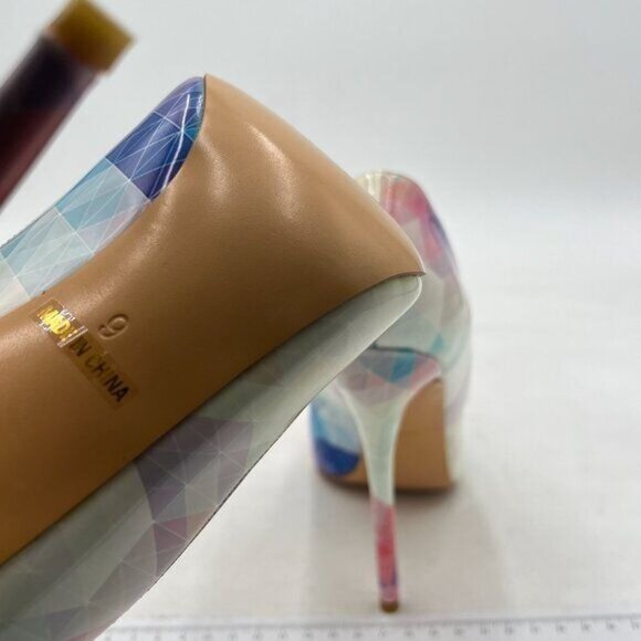 FSJ Women Fashion High Heel Pump Stilettos Pointy Toe Evening Party Dress Print - Picture 5 of 7